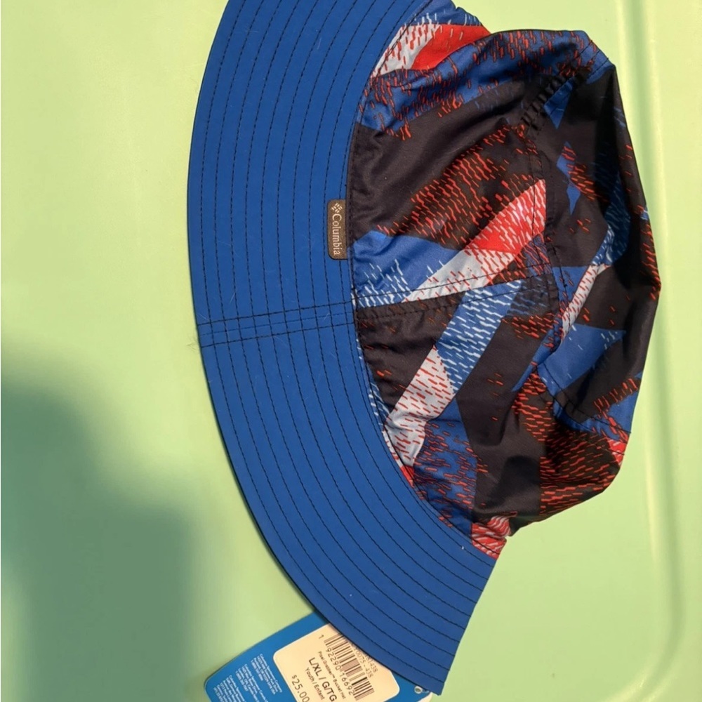 Columbia Blue and Red Patterned Hat